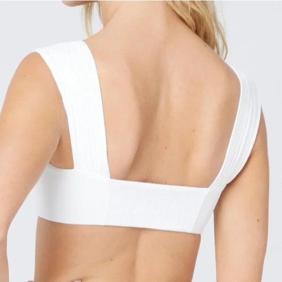 L*Space Gizelle Bikini Top Ribbed Texture White Small - Picture 3 of 6